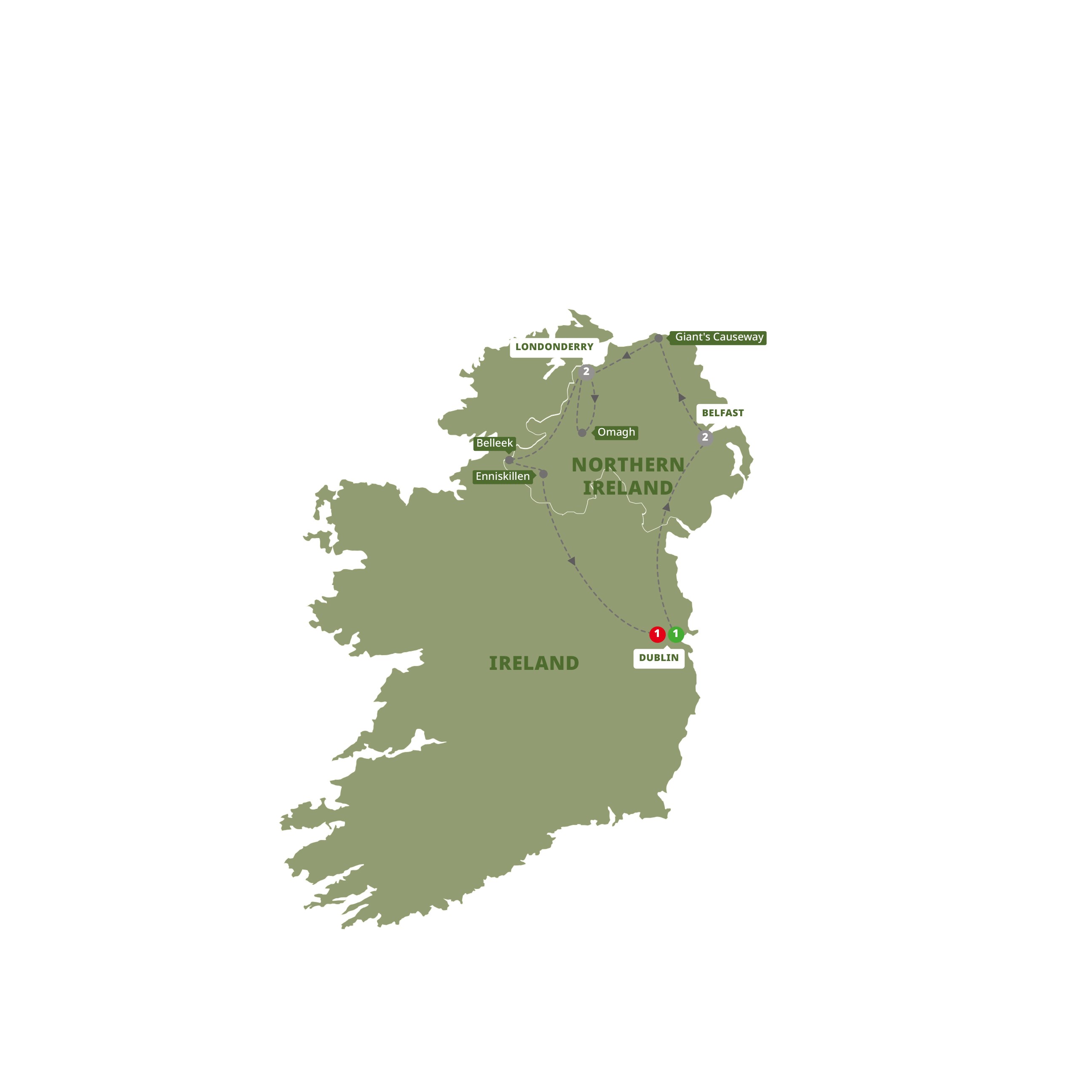 Ireland's Legendary North Belfast Tour 2024 Trafalgar