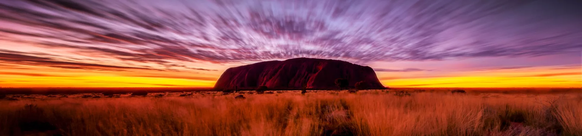 A Beautiful Sunrise In Uluru Australian Outback, Australia