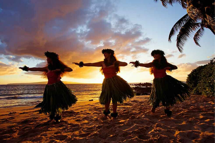 Danzatori di Hula alle Hawaii