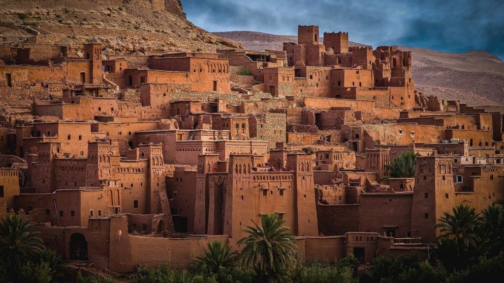 ancient red clay city Morocco