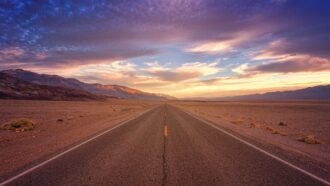 A road down death valley, which is a star wars location