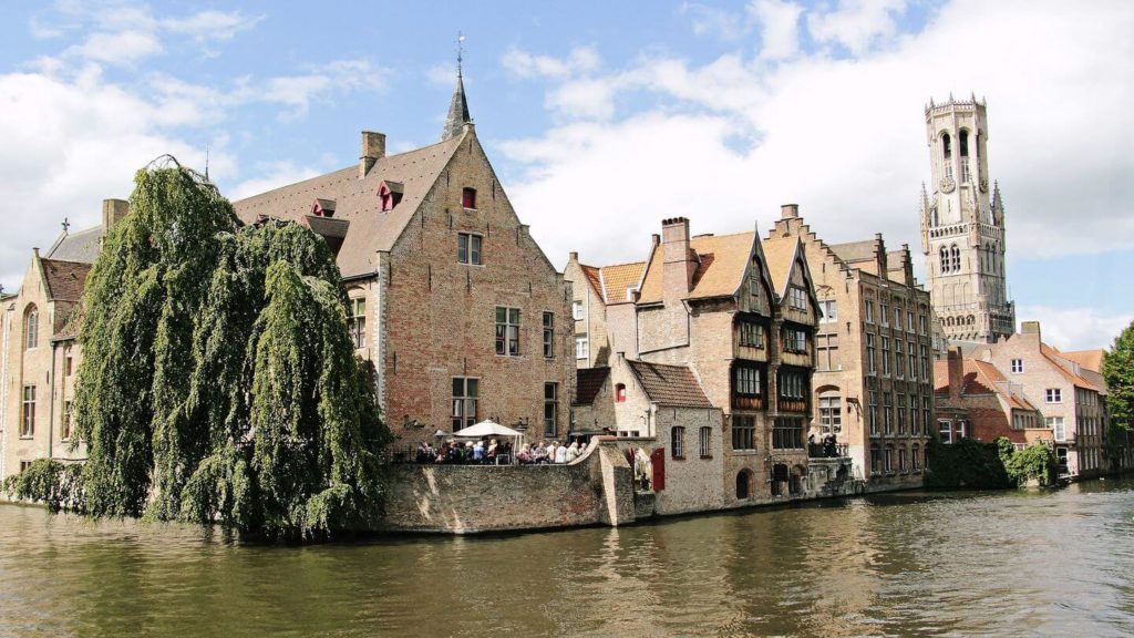Bruges belfry medieval canals