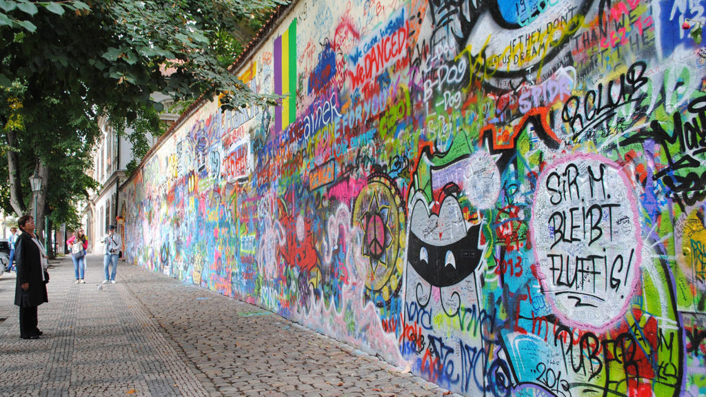 John Lennon Street Art - interesting Prague facts