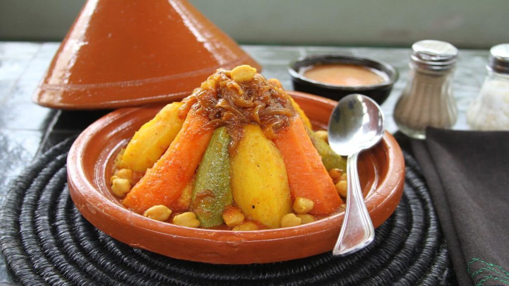 couscous meat and vegetable stew Moroccan food