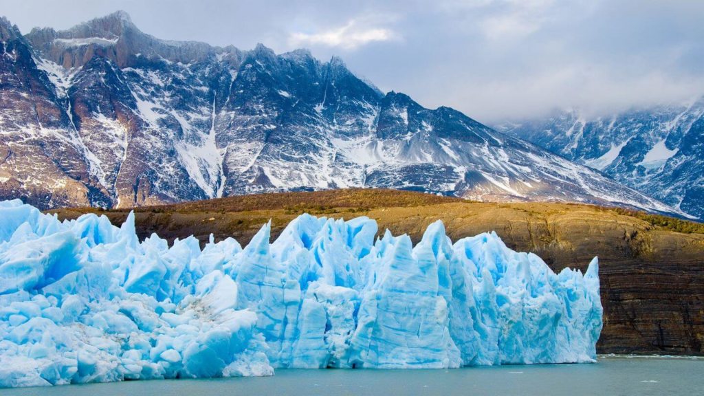 blue glacier mountains patagonia argentina chile
