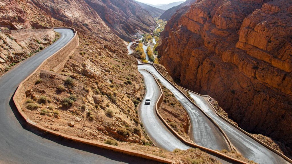 winding road Dades Valley Morocco
