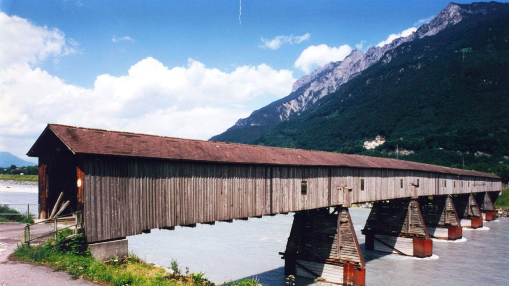 old rhine bridge liechtenstein