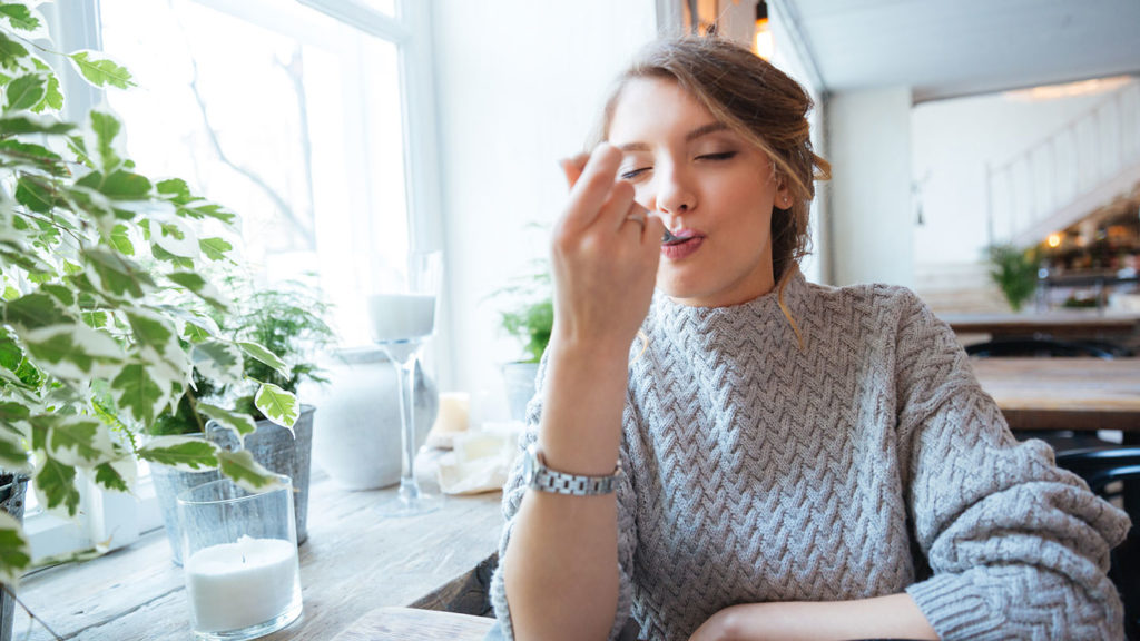 Woman eating