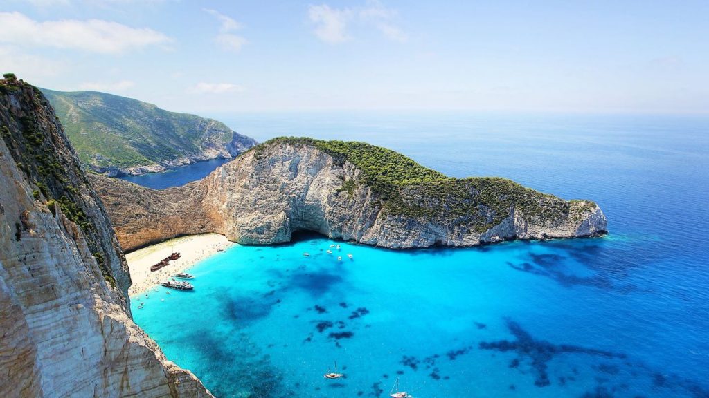 blue water zakynthos island Greece