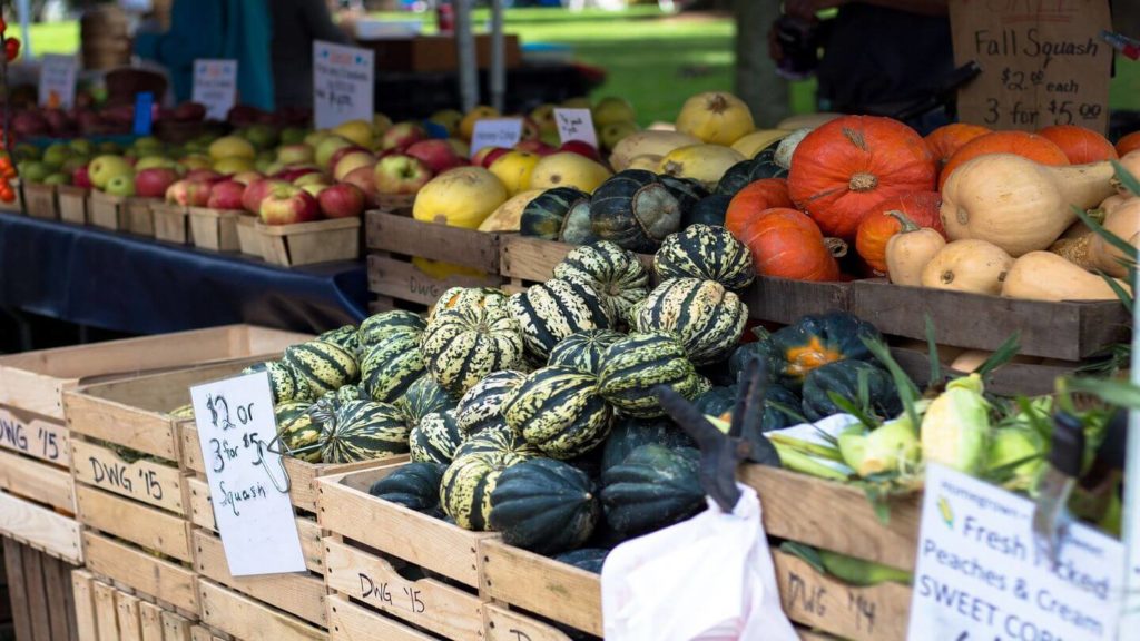 fresh produce farmer's market travel in fall