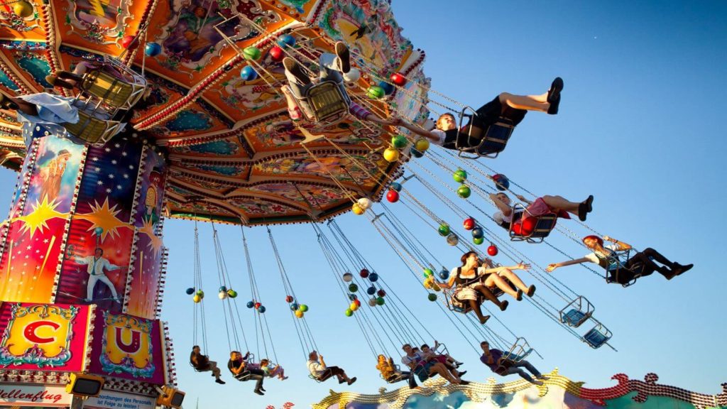 Oktoberfest show ride Munich Germany travel in fall