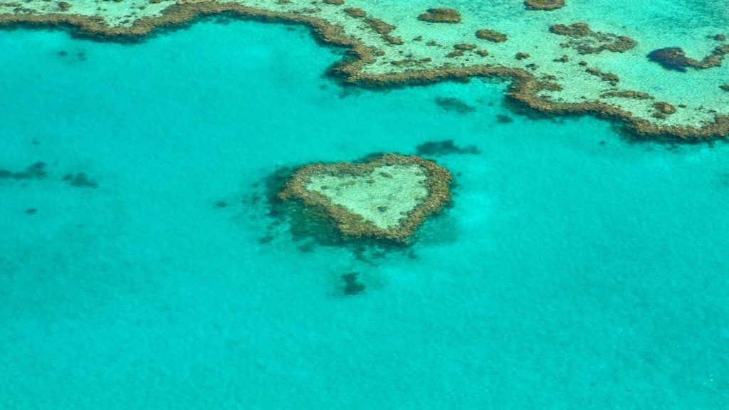 heart shaped island Great Barrier Reef Australia