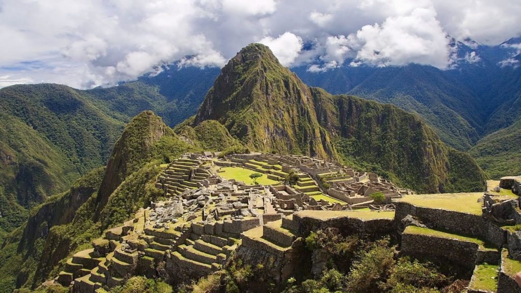 ancient lost city Macchu Picchu Peru 