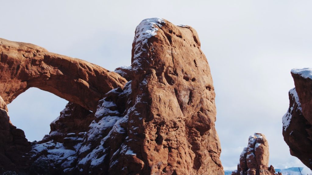 Arches National Park in winter