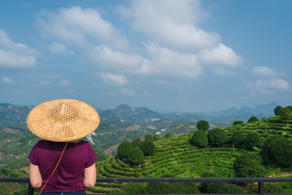 Always remember your hat when you're thinking of what to wear in Asia