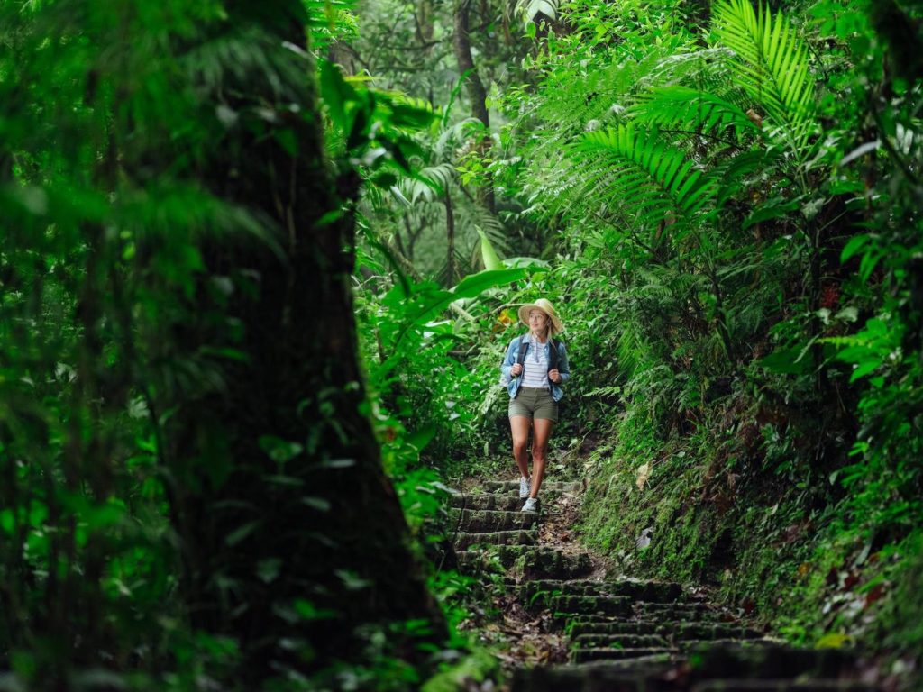 A girl hiking in Costa Rica