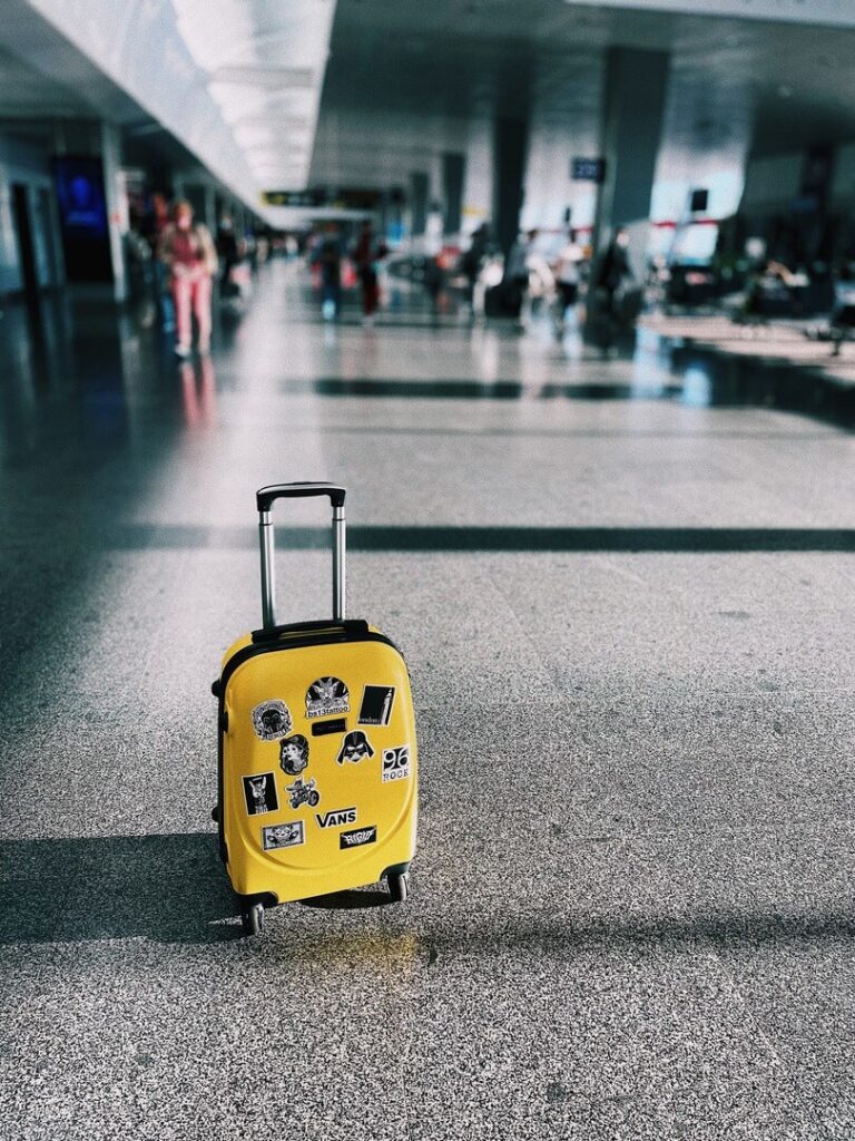 yellow suitcase 