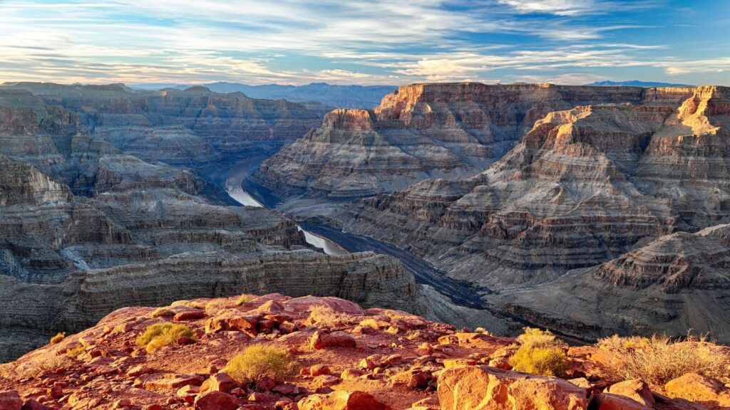 panoramic view over the Grand Canyon