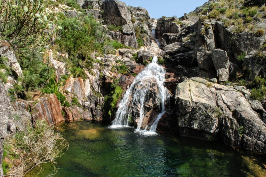 waterfall in Peneda-Gerês National Park Portugal