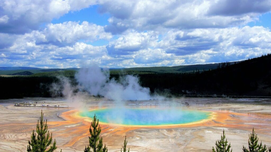 Yellowstone National Park is a favourite local spot for Labor Day getaways