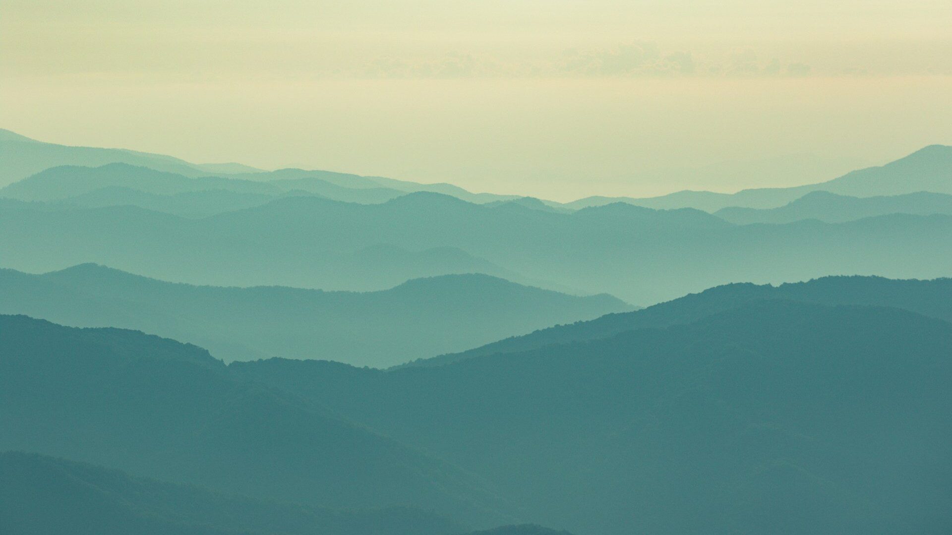 Landscape view overlooking the Great Smoky Mountains